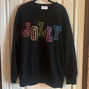 Jolly Black Sweater NEW